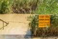 Baptismal site on Jordan River in Qasr el Yahud, Israel Royalty Free Stock Photo