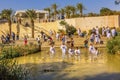 Baptisms Israel Jordan River Near Bethany Beyond Jordan