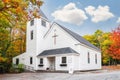 Baptist church surrounded by beautiful autumn colors Royalty Free Stock Photo