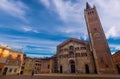 Baptistery and Cathedral is religious landmark of italian city Parma Royalty Free Stock Photo