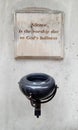 Baptistery in the interior of the Carmelite church in the center of Dublin