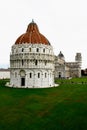 Baptistery, Leaning Tower and Pisa Cathedral, Piazza del Duomo, Pisa, Tuscany, Italy Royalty Free Stock Photo