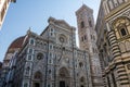 The Baptistery of St. John, Cathedral of Santa Maria del Fiore and Giotto's Bell Tower in Florence, Ita Royalty Free Stock Photo