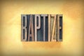 Baptize Letterpress Royalty Free Stock Photo