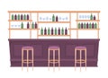 Bar arrangement semi flat color vector object Royalty Free Stock Photo