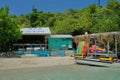 Bar and ATM Shack at Honeymoon Beach on Water Island Royalty Free Stock Photo
