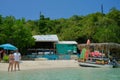 Bar and ATM Shack at Honeymoon Beach on Water Island Royalty Free Stock Photo