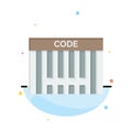 Bar, Barcode, Code, Shopping Abstract Flat Color Icon Template