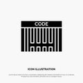 Bar, Barcode, Code, Shopping Solid Black Glyph Icon Royalty Free Stock Photo