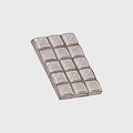 A bar of black and white chocolate. Vector sketch isolated background. Large chunks - a whole bar of chocolate