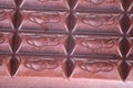 Bar of brown chocolate