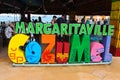 The bar or cafe at Cozumel port during one of the Western Caribbean cruises Royalty Free Stock Photo