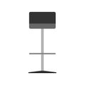 Bar chair style decoration symbol element vector icon. Restaurant high stool interior furniture room illustration Royalty Free Stock Photo