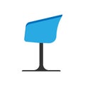 Bar chair style decoration symbol element vector icon. Restaurant high stool interior furniture room illustration Royalty Free Stock Photo