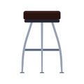 Bar chair vector icon furniture design. Interior high stool cafe concept. Club element cafeteria bistro sitting Royalty Free Stock Photo