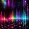 Bar chart accounting financial spreadsheet data, online representation, cyberspace data representation
