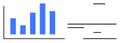 Bar chart with data visualization and aligned textual elements for analytics representation Royalty Free Stock Photo