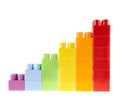 Bar chart diagram isolated Royalty Free Stock Photo