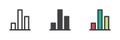 Bar chart different style icon set