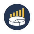 Bar chart flat vector icon which can easily modify or edit Royalty Free Stock Photo