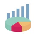 Bar chart flat vector icon which can easily modify or edit Royalty Free Stock Photo