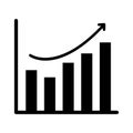 bar chart flat vector icon which can easily modify or edit Royalty Free Stock Photo