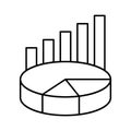 Bar chart flat vector icon which can easily modify or edit Royalty Free Stock Photo