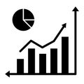 Bar Chart  Glyph Style vector icon which can easily modify or edit Royalty Free Stock Photo