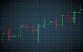 Bar chart graph background, concept of stock exchange vector illustration Royalty Free Stock Photo