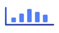 Bar Chart Graph Statistics Icon for Data Analysis Report, vector design Generative AI Royalty Free Stock Photo