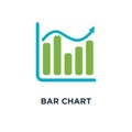 bar chart icon. business graph. data growth diagram concept symb Royalty Free Stock Photo