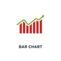 bar chart icon. business graph. data growth diagram concept symb Royalty Free Stock Photo