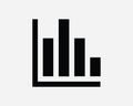 Bar Chart Icon. Diagram Business Finance Market Economy Data Statistic Report Black White Sign Symbol EPS Vector