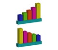 Bar chart icon illustrated in vector on white background