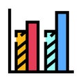 Bar chart icon showing data analysis and statistics Royalty Free Stock Photo
