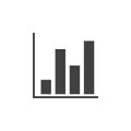 Bar chart icon , solid logo illustration, pictogram isolat