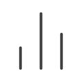 Bar chart icon Thin outline art symbol Royalty Free Stock Photo
