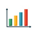 Bar Chart Illustration Displaying Growth and Statistical Data Over Time Royalty Free Stock Photo