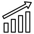 Bar chart Isolated Vector Icon which can easily modify Royalty Free Stock Photo