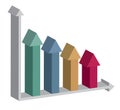 Bar Chart Isometric Vector Isolated icon which can easily modify or edit Royalty Free Stock Photo