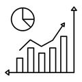 Bar Chart outline vector icon which can easily modify or edit