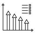 Bar Chart outline vector icon which can easily modify or edit