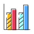 Bar chart showing data analysis and financial growth Royalty Free Stock Photo