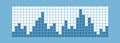 Bar chart steps diagram. Data graph chart steps, squares, vector