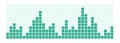 Bar chart steps diagram. Data graph chart steps, squares, vector