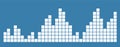 Bar chart steps diagram. Data graph chart steps, squares, vector Royalty Free Stock Photo