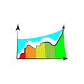 Bar Chart Vector Column graph, chart template for infographics illustration