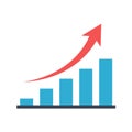 Bar Chart vector icon Royalty Free Stock Photo