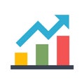 Bar Chart vector icon Royalty Free Stock Photo