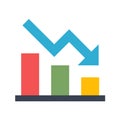 Bar Chart vector icon Royalty Free Stock Photo